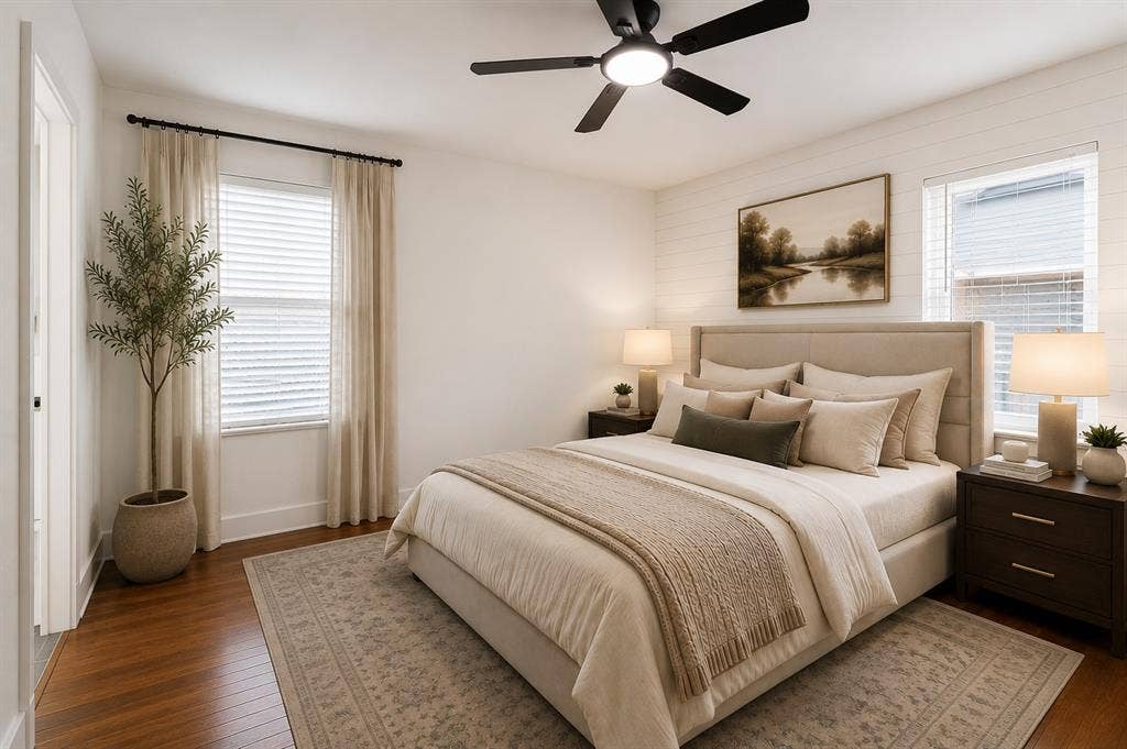 2251 Hartline Drive, Dallas, TX 75228 Rich hardwood floors, crisp white walls, and abundant natural light create a warm, inviting atmosphere