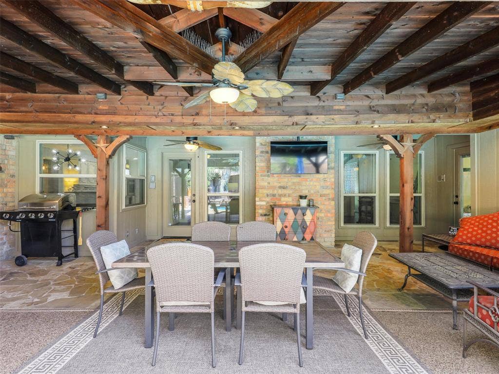 3617 Hackamore Court, Plano, TX 75023 Outdoor living area creates a place for family and friends to gather and enjoy!
