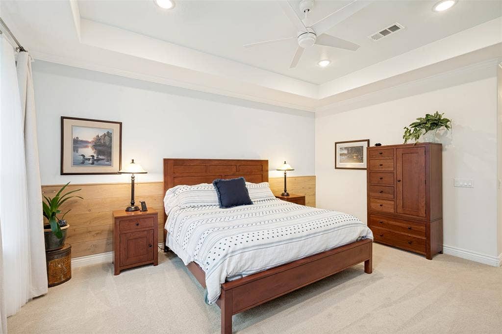 Peaceful Carpeted Primary Bedroom