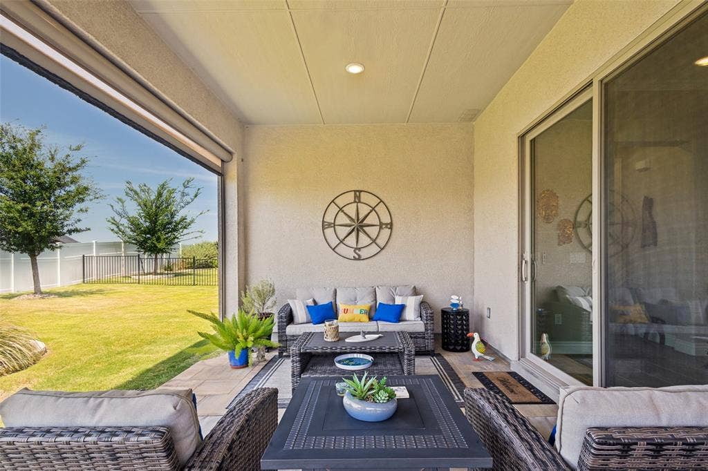 A WONDERFUL SPACE TO ENJOY THE GREAT OUTDOORS. A TV CAN BE ADDED TO FEATURE WALL FOR THINGS SPORTS IN THE FALL.