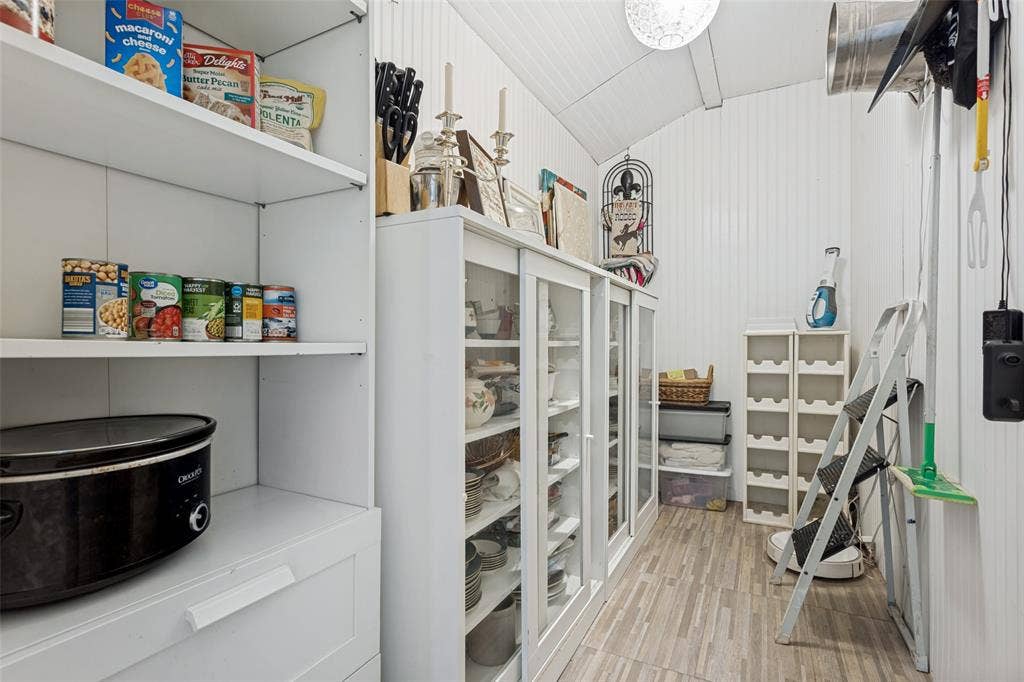 2312 Brooks Street, Garland, TX 75041 White storage shelving with built-in drawers