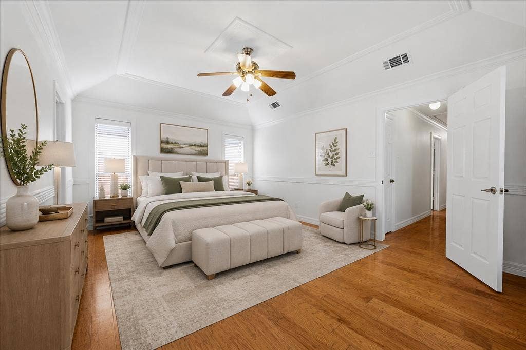 2669 Daffodil Drive, Richardson, TX 75082 Master bedroom virtual stage