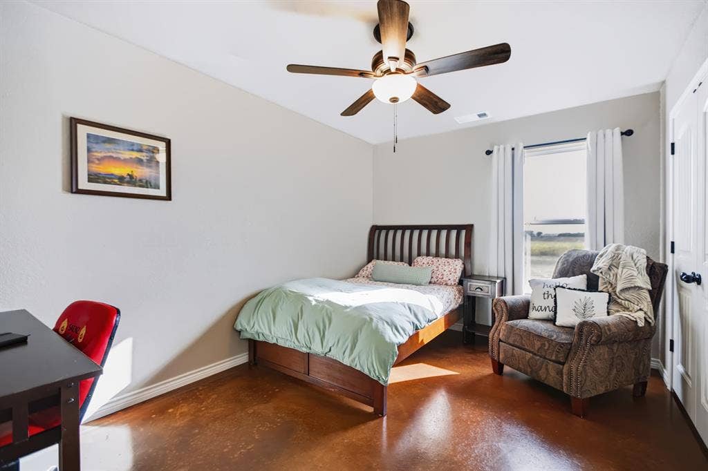 2433 Trlica Road, West, TX 76691 Guest Room 2Hard-surface flooring and ceiling fan with integrated lighting