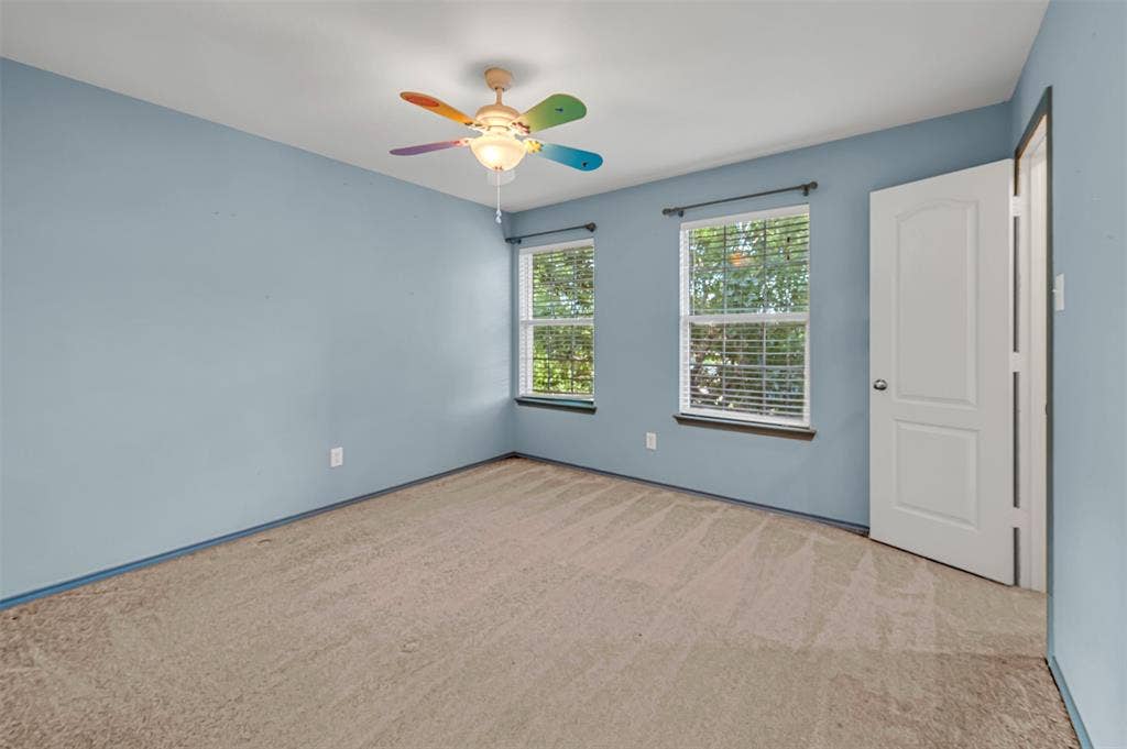 9017 Graywolf Ridge Trail, Fort Worth, TX 76244 Unfurnished room with carpet and ceiling fan