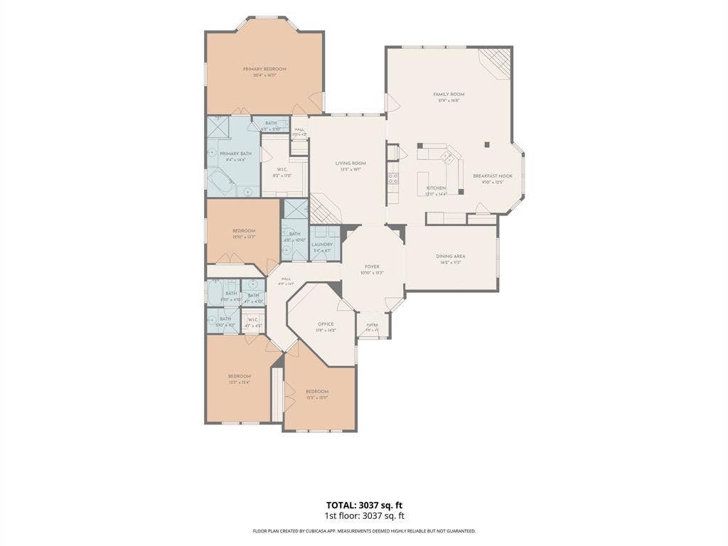 5413 Compassion Drive, Midlothian, TX 76065 Floor plan with measurements