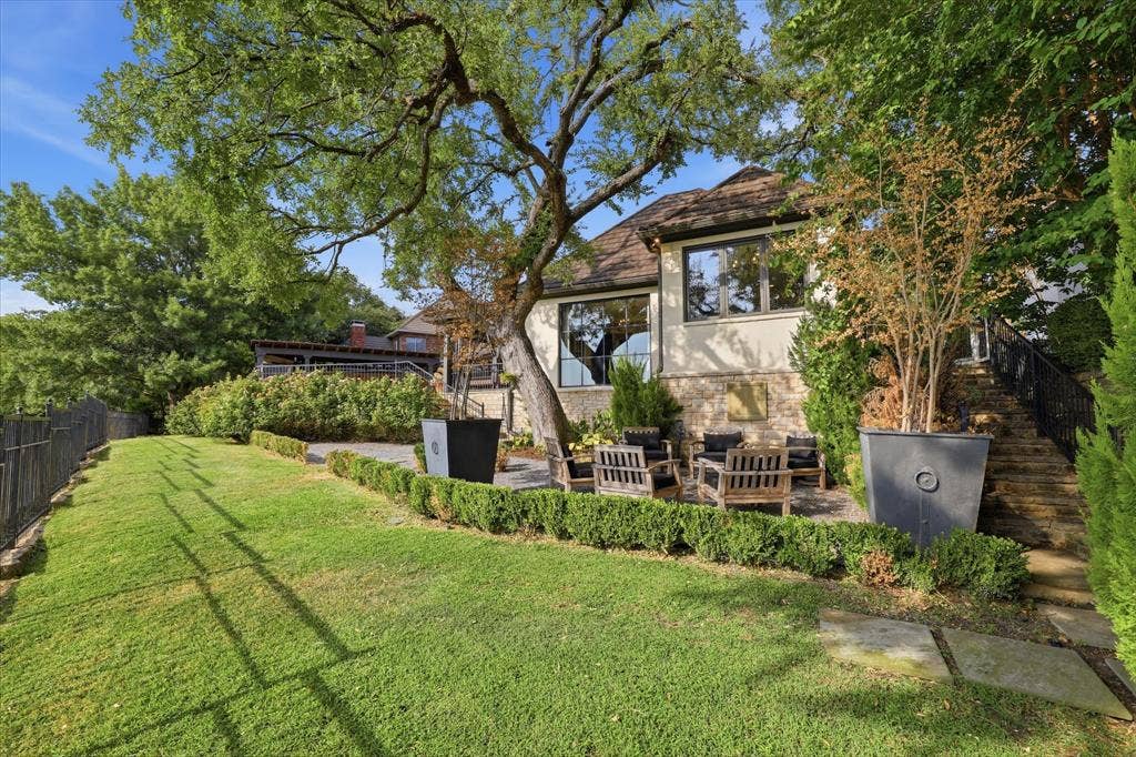 5 SAVANNAH Circle, Frisco, TX 75034 Tiered back yard offers idyllic views. The perfect way to start or end the day!