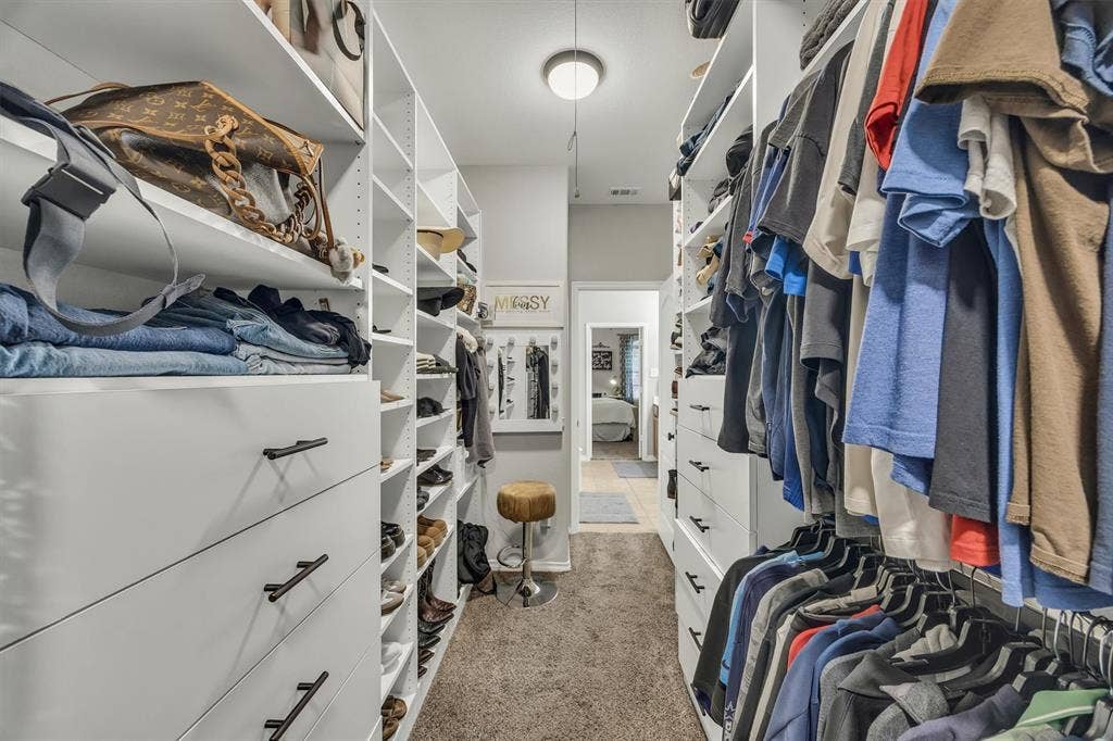 All upstairs bedroom closets are custom