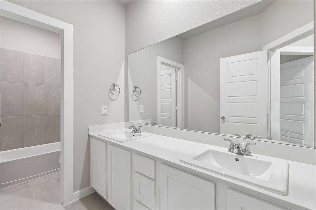 Bathroom in the Winters home plan by Trophy Signature Homes – REPRESENTATIVE PHOTO