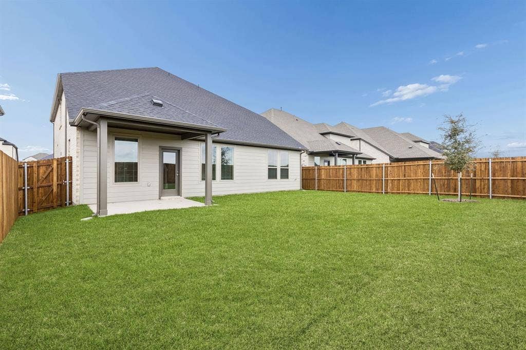 15105 Ram Rock Drive, Aledo, TX 76008 Covered Patio in the Winters home plan by Trophy Signature Homes – REPRESENTATIVE PHOTO