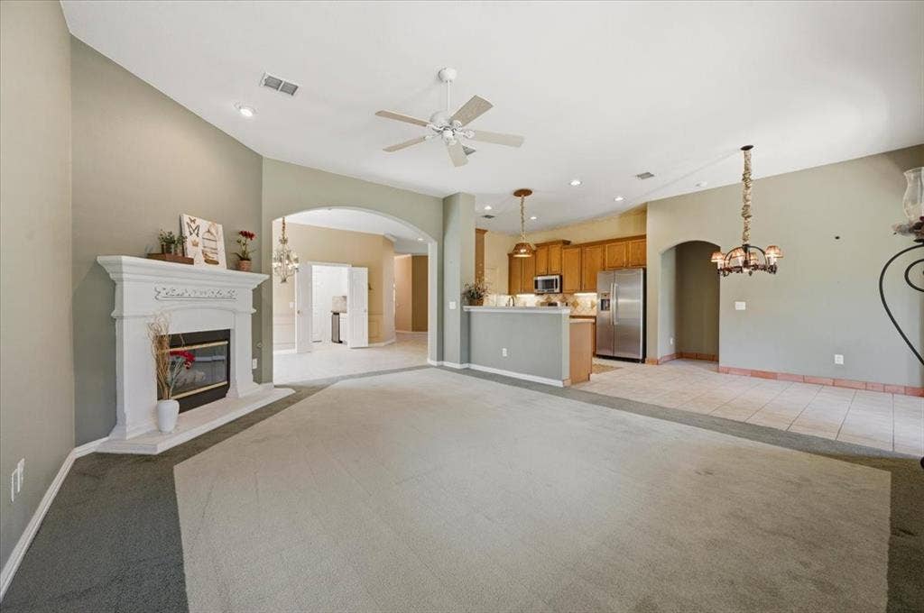 929 Oakland Hills Drive, Fairview, TX 75069 Open to kitchen - Cabinets shown before painted