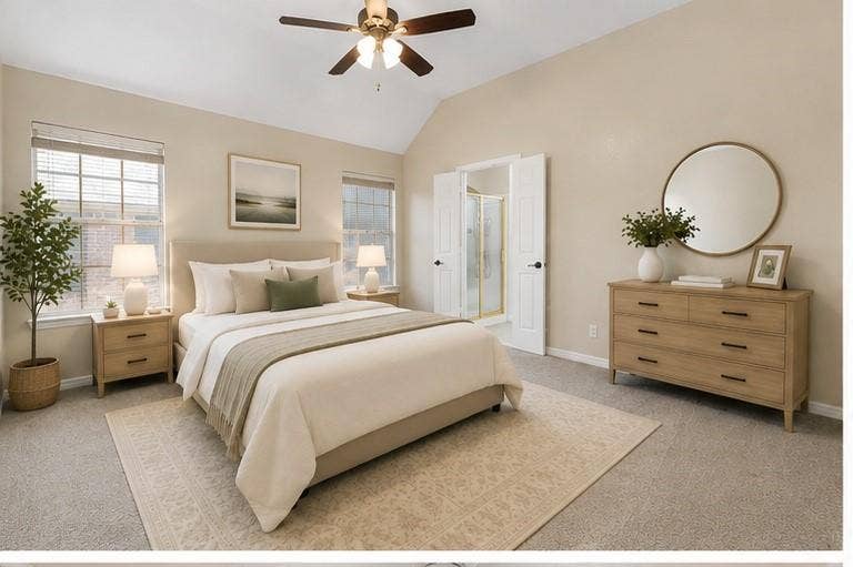 4001 Arrowcrest Lane, Garland, TX 75044 Digital staging of primary suite