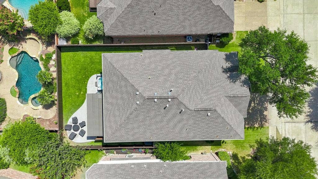 Aerial view of the property