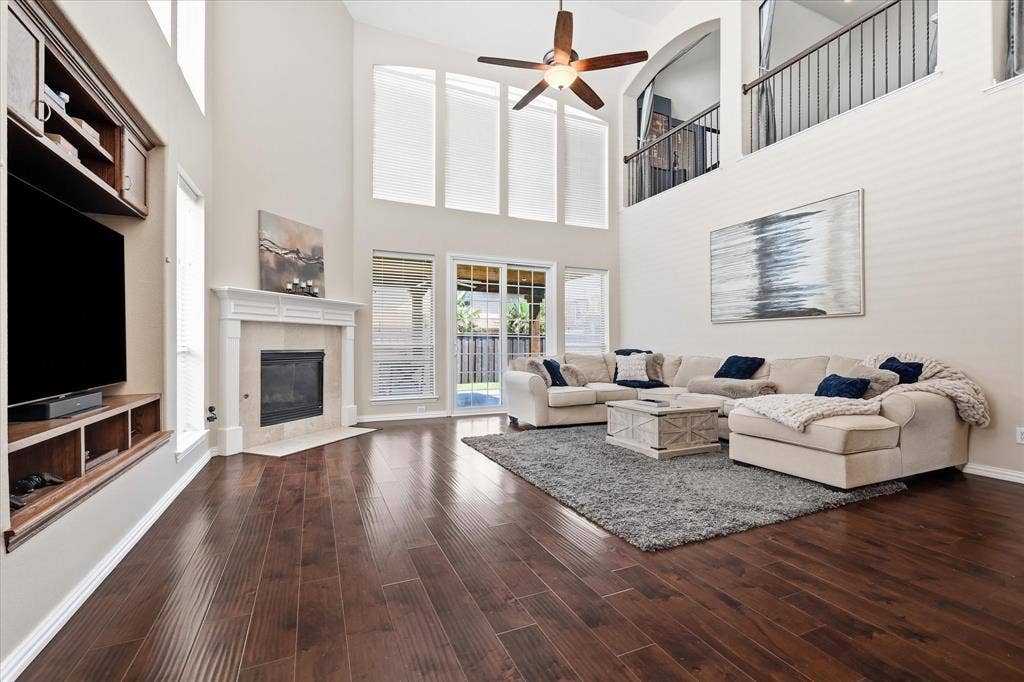 The large living room is perfect for gatherings