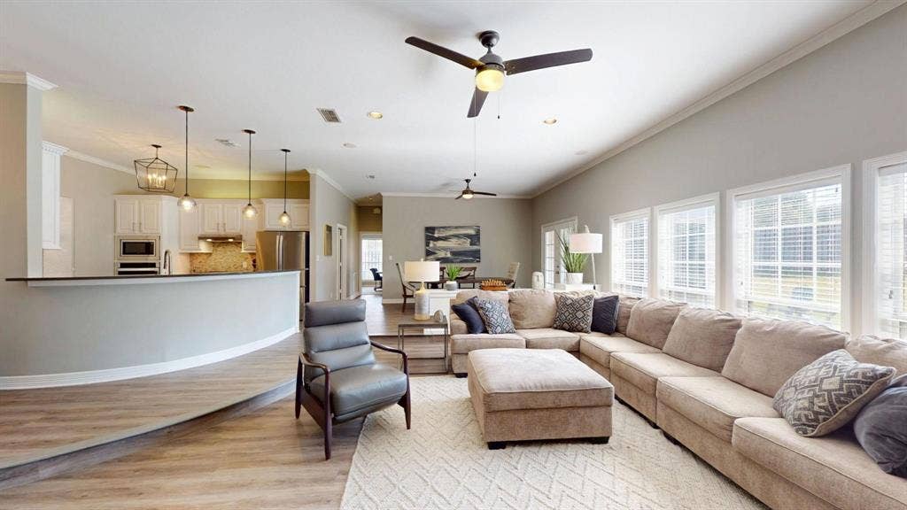 4130 Sagemont Lane, Tyler, TX 75707 Open to Kitchen and Long Breakfast Bar.