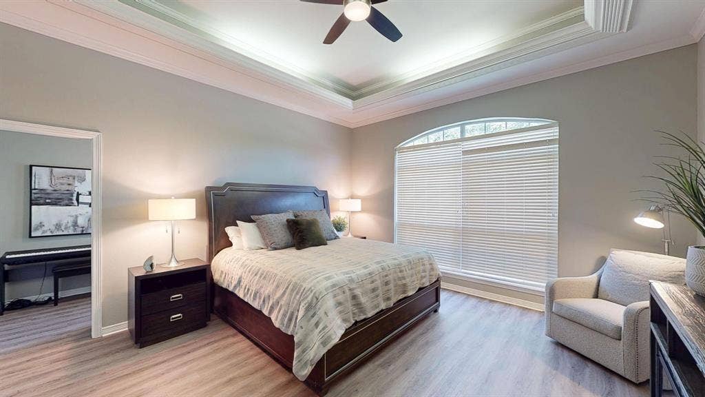 4130 Sagemont Lane, Tyler, TX 75707 New Luxury Vinyl flooring,lighted tray ceiling, connected to bonus room + ensuite, 15'x16'.