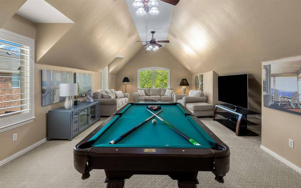 1708 Chessington Lane, McKinney, TX 75072 Massive gameroom leaves plenty of options for family fun and entertaining.
