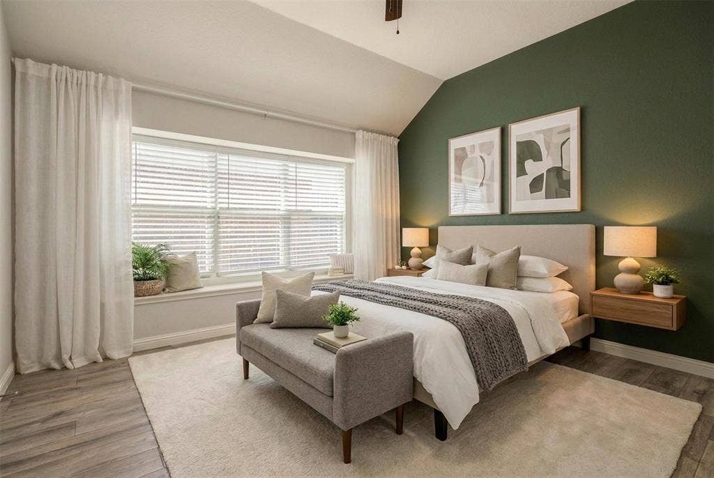 Virtually Staged Primary Bedroom