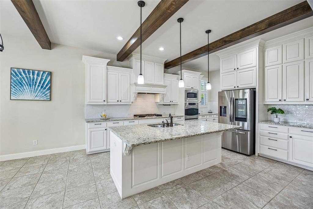 Updated backsplash and gas stove top