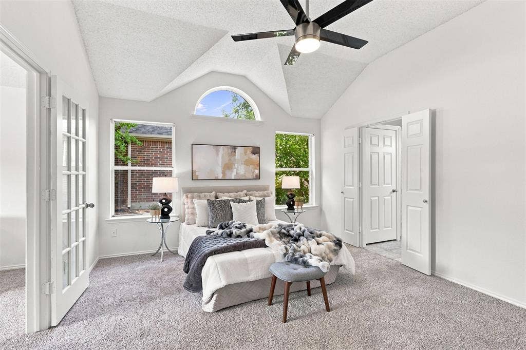 1110 Harvard Lane, Allen, TX 75002 Vaulted ceilings with a ceiling fan