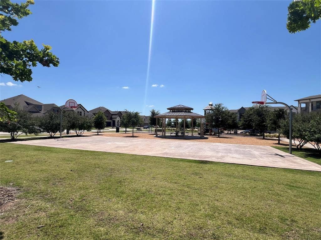 3210 Mattie Grey Lane, Melissa, TX 75454 View of sport court with a gazebo, a yard, and community basketball court