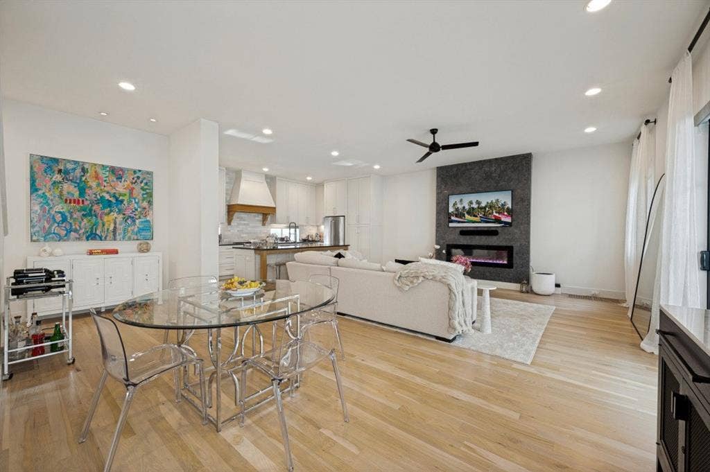 Hardwood-style flooring throughout