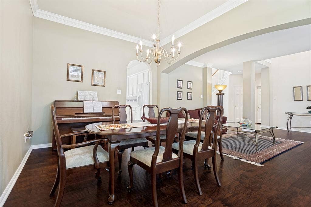 4308 Cedar Valley Drive, Plano, TX 75024 Formal dining area opens directly to kitchen