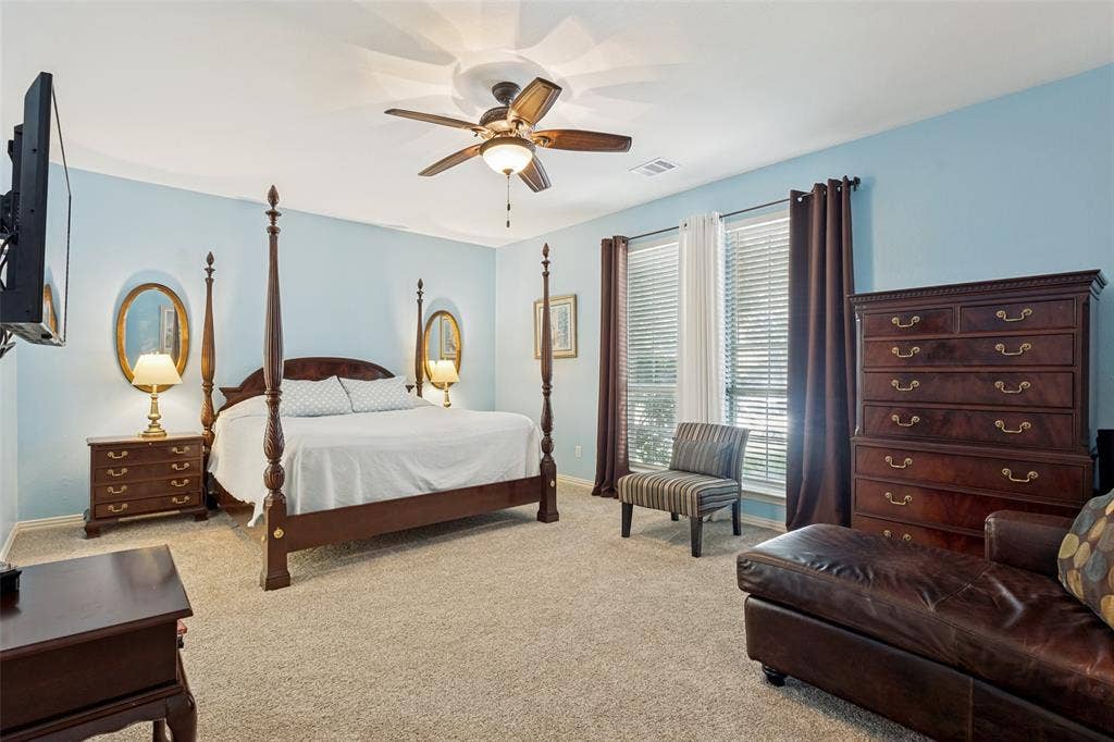4308 Cedar Valley Drive, Plano, TX 75024 Oversized Primary bedroom has a large sitting area