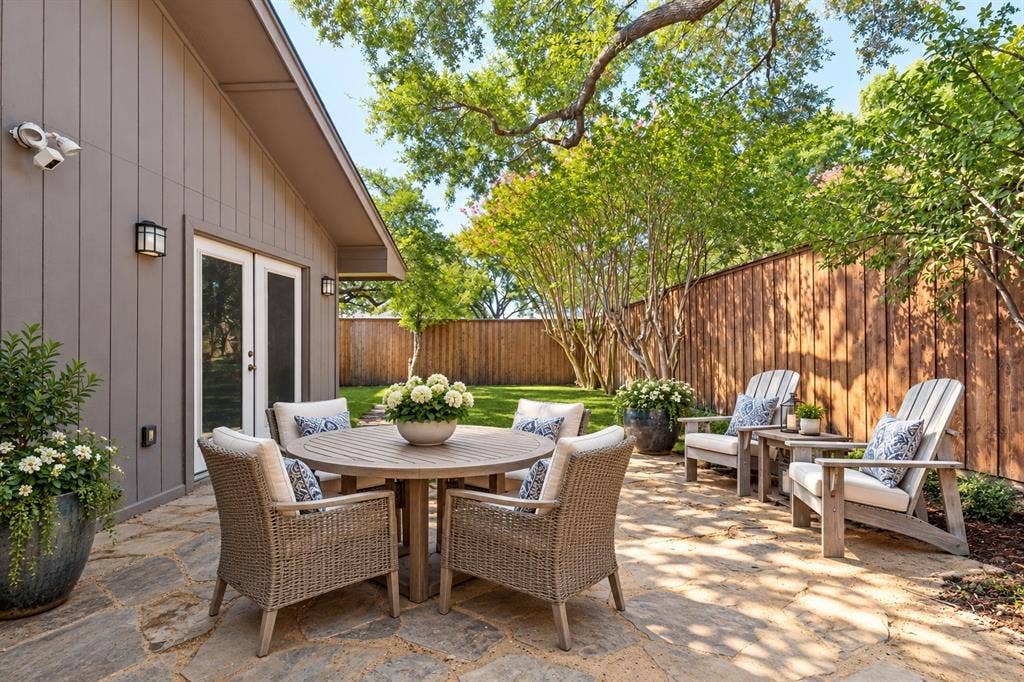 The spacious patio right off the living area is great for extending the entertaining to the outdoors.