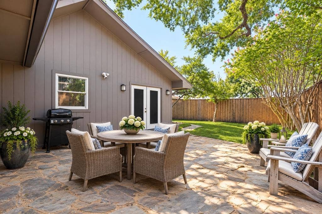 Perfect spot for grilling or enjoying a cup of coffee in the morning.