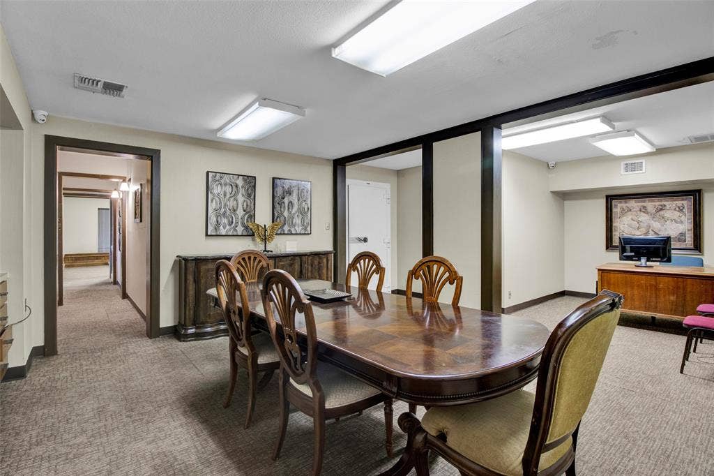 3210 W Northwest Loop 323, Tyler, TX 75702 Carpeted flooring throughout, recessed lighting, and contrasting dark wood trim
