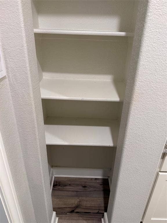 1001 Calhoun Drive, Anna, TX 75409 Built-in shelving with multiple storage levels and wood-finish flooring