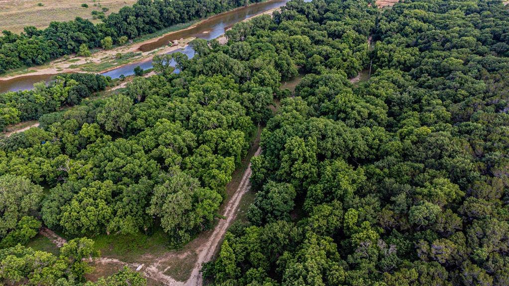 3018 River View Court, Granbury, TX 76048 Expansive tree canopy with a river bordering the property