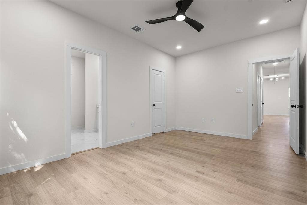 333 Levant Avenue, Dallas, TX 75217 Recessed lighting, wood-finish flooring, and a ceiling fan