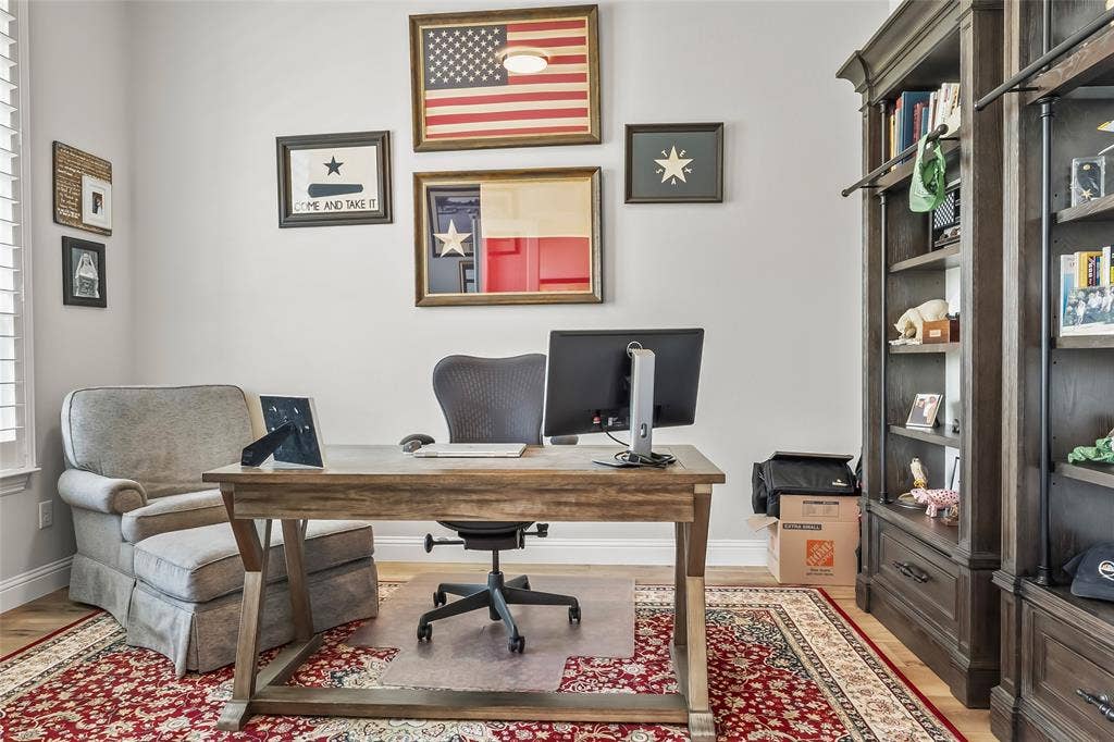 1113 12th Street, Argyle, TX 76226 Office with hardwood / wood-style floors
