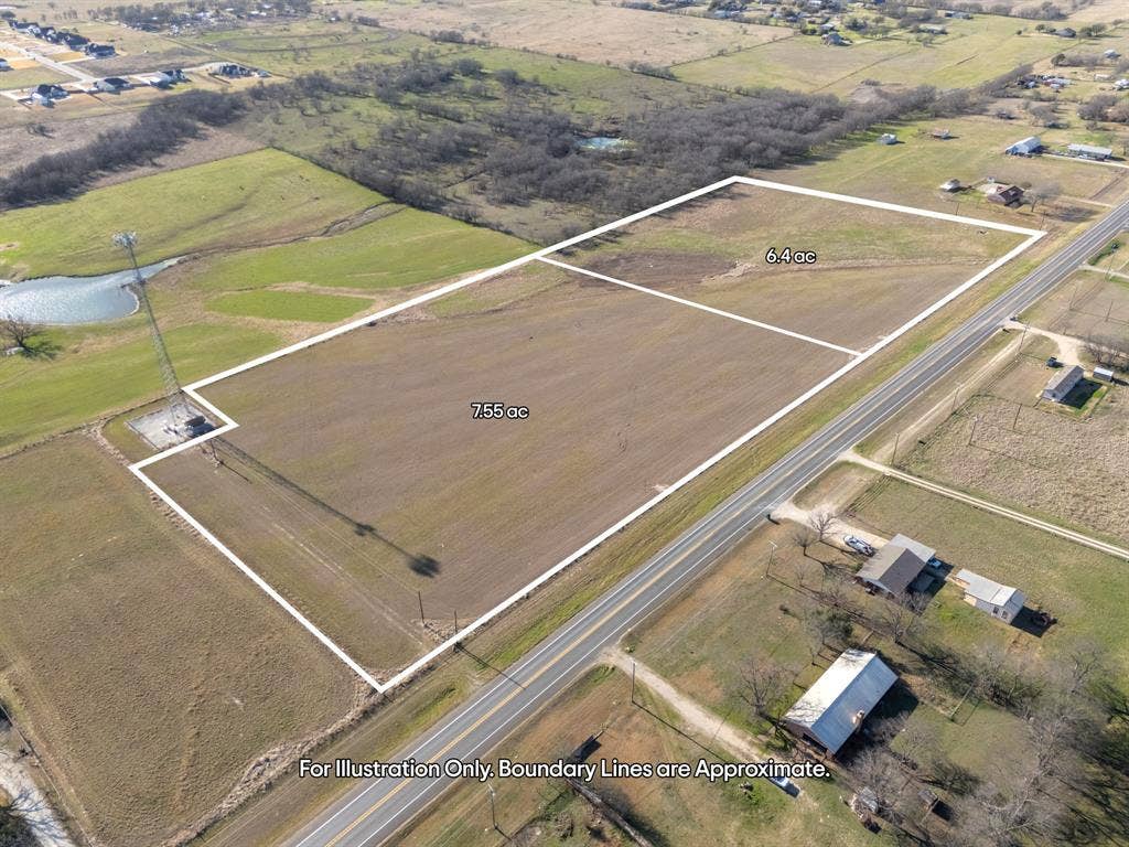 5854 Old Lorena Road, Lorena, TX 76655 Expansive land parcel featuring 7.55 acres and an additional 6.4 acres