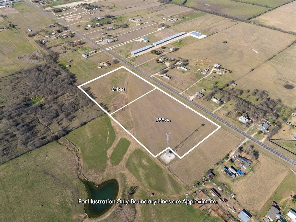 5854 Old Lorena Road, Lorena, TX 76655 Aerial Boundary Map. Illustrating the property's approximate boundaries and acreage