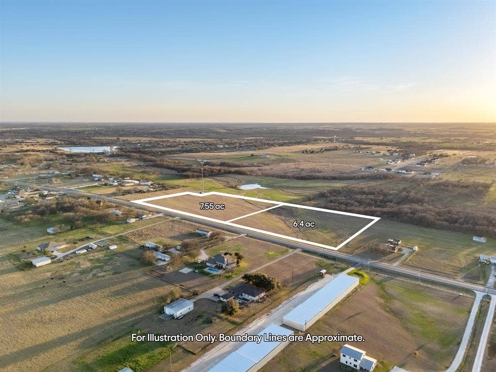 5854 Old Lorena Road, Lorena, TX 76655 Expansive undeveloped land parcels with clear boundaries, bordered by paved roadways