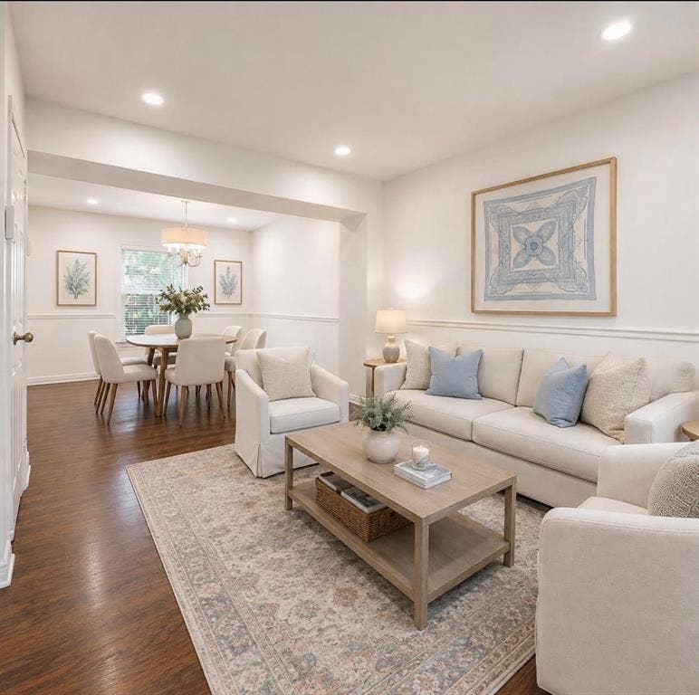 6435 Oriole Drive, #6435, Dallas, TX 75209 Virtually staged Living Room.