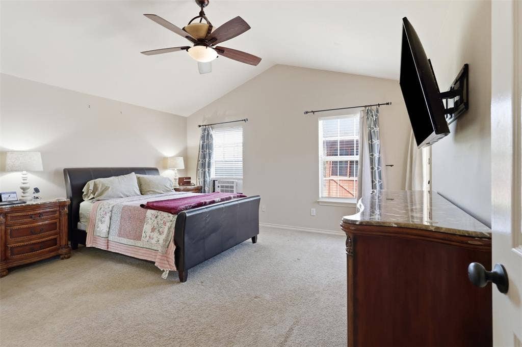 5642 County Road 597, Farmersville, TX 75442 Large primary bedroom is on a separate hallway with walk-in closet and en-suite bathroom.
