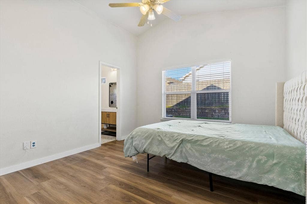 6241 Adonia Drive, Fort Worth, TX 76131 Vaulted ceiling and fan