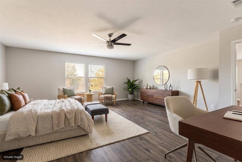 Oversized Primary Bedroom- Staged