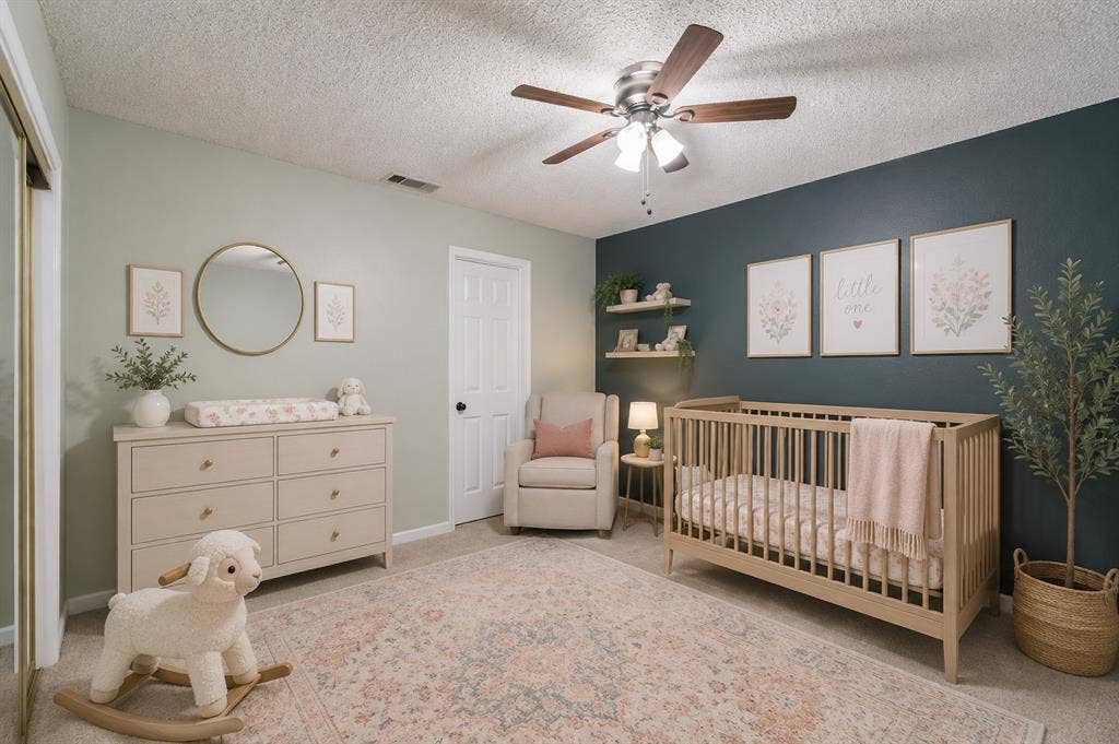 2509 Shadow Lane Drive, McKinney, TX 75072 Virtually stages third bedroom down