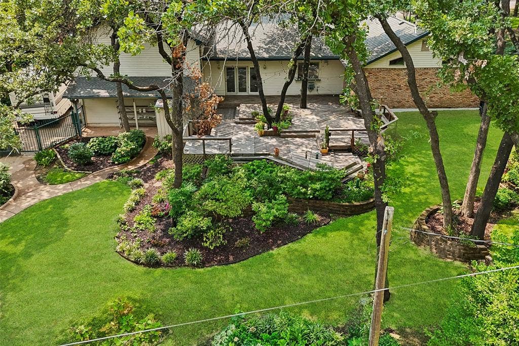 1012 Spanish Trail, Keller, TX 76262 Aerial of Backyard.