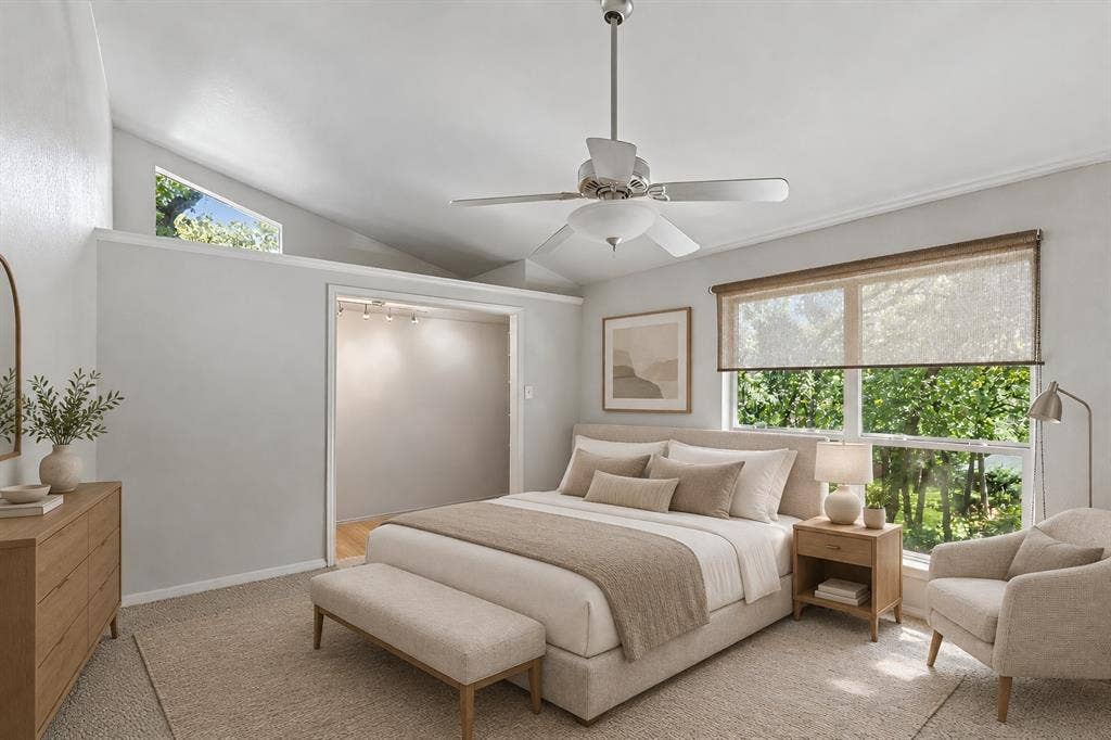 1012 Spanish Trail, Keller, TX 76262 Digitally Staged. Bedroom 1 - Top Level.
