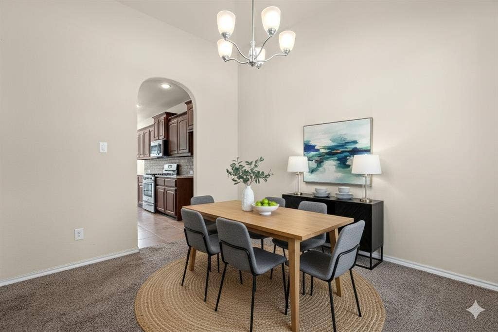 1704 Sparrow Street, Argyle, TX 76226 virtual staging to show room as potential dining room