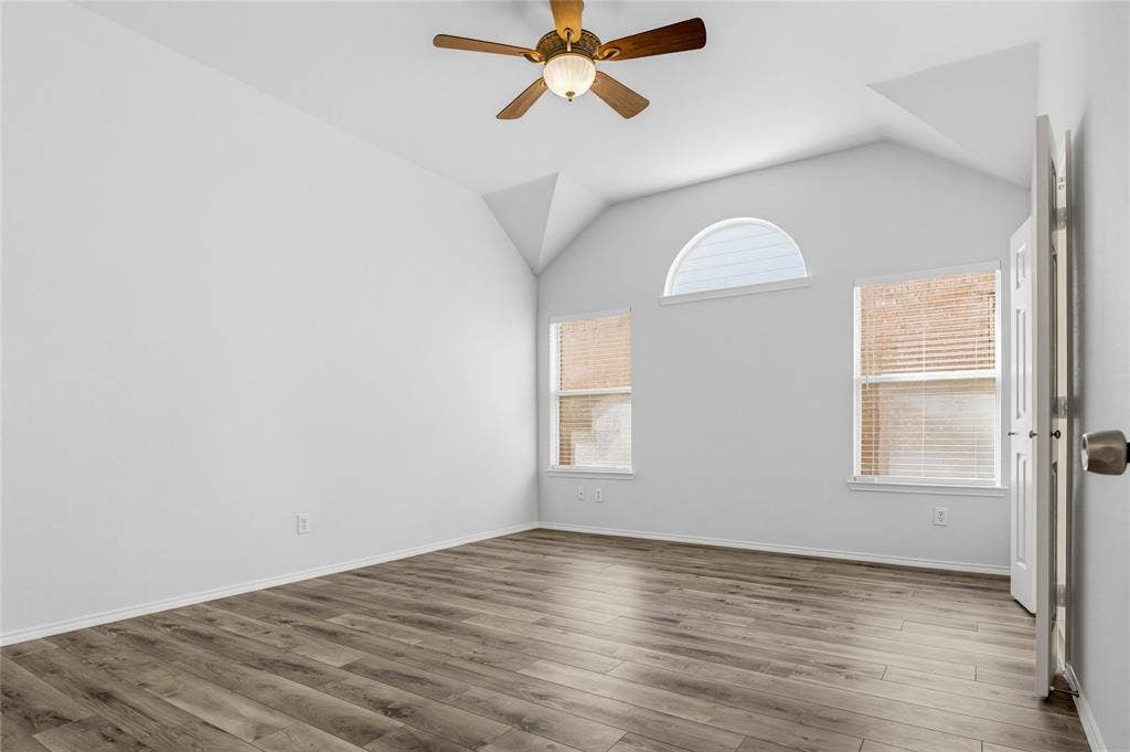 3408 Loblolly Lane, McKinney, TX 75070 The primary bedroom is split from the other 3 bedrooms for privacy. LVP extends into all of the bedrooms.