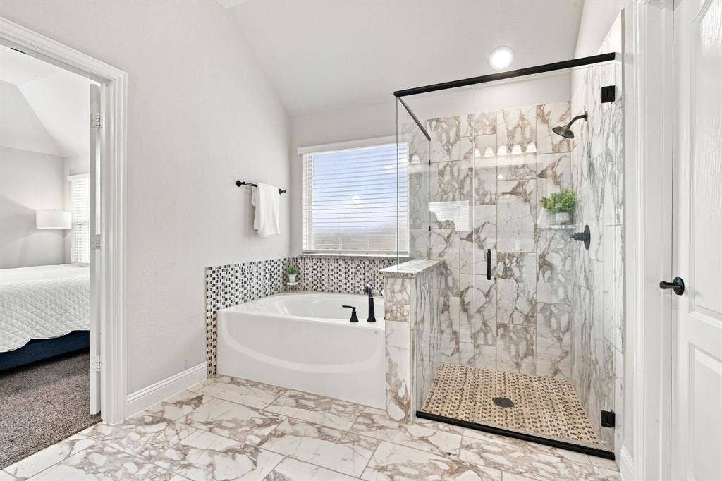 Beautiful tile work and fixtures provide a comforting touch