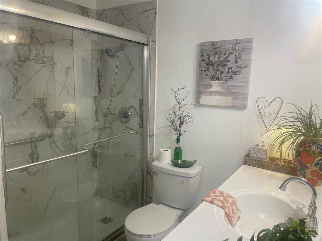 Bathroom with walk-in shower