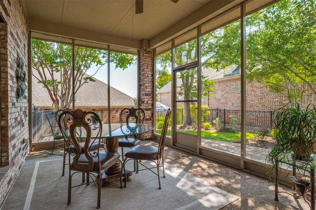 705 Mustang Drive, Fairview, TX 75069 Screened in back patio area.