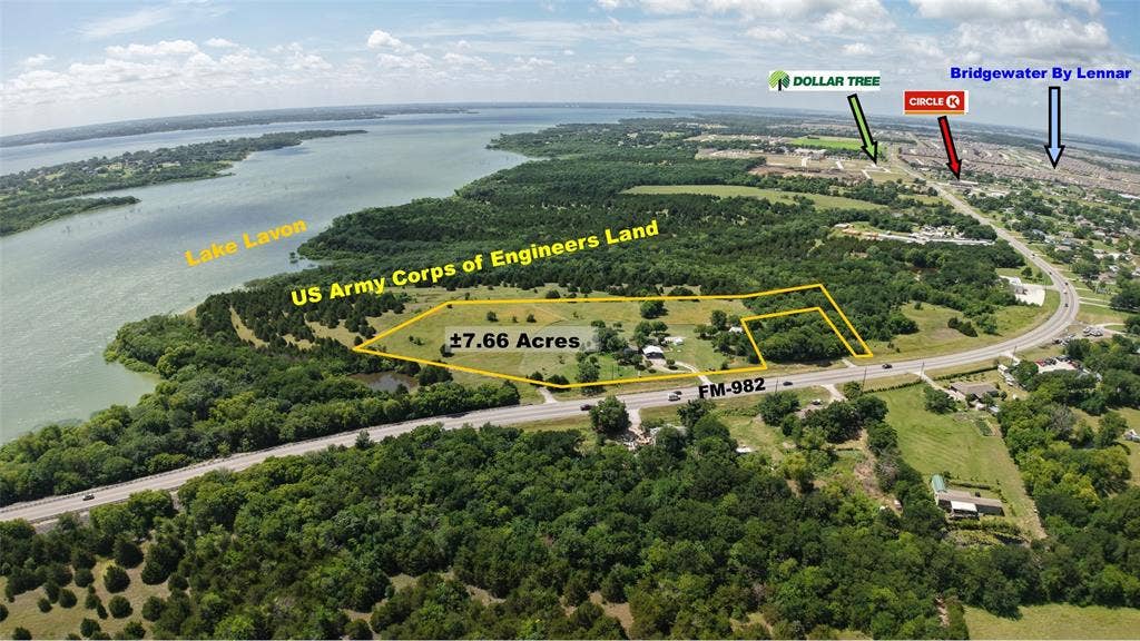 0000 Fm 982, Princeton, TX 75407 7.66 acres on FM-982 adjacent to Corps of Engineers land and Lake Lavon